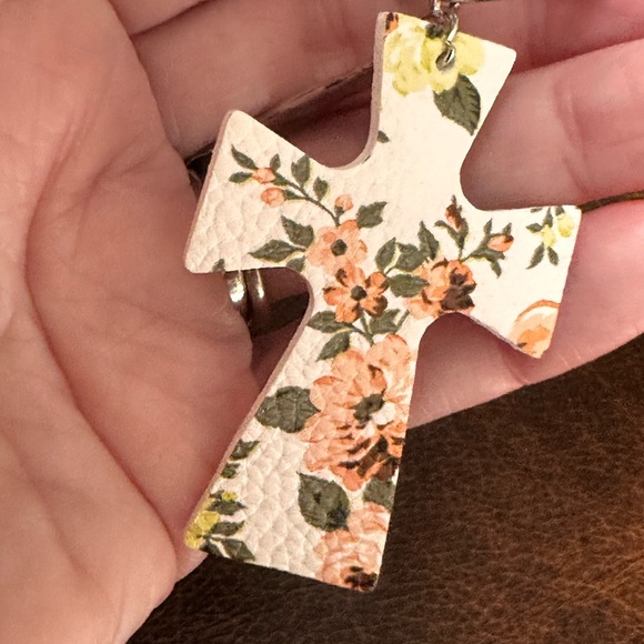 Keychain bag charm floral cross with charm - Picture 6 of 10